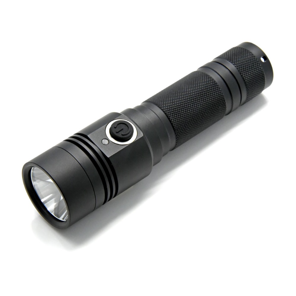 Soshine перезаряжаемые 1000LM LED 4-Mode Белый фонарик с USB кабель-черный (1*18650)
