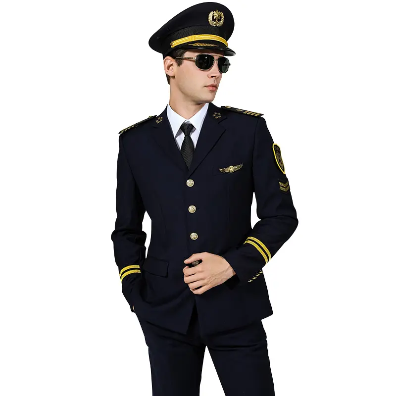 Navy Blue security guard officer uniform with beret hat