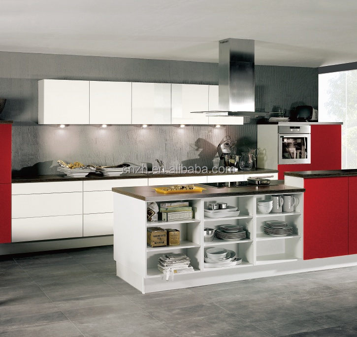 Zhihua project Cheap kitchen cabinet white lacquer kitchen cabinet