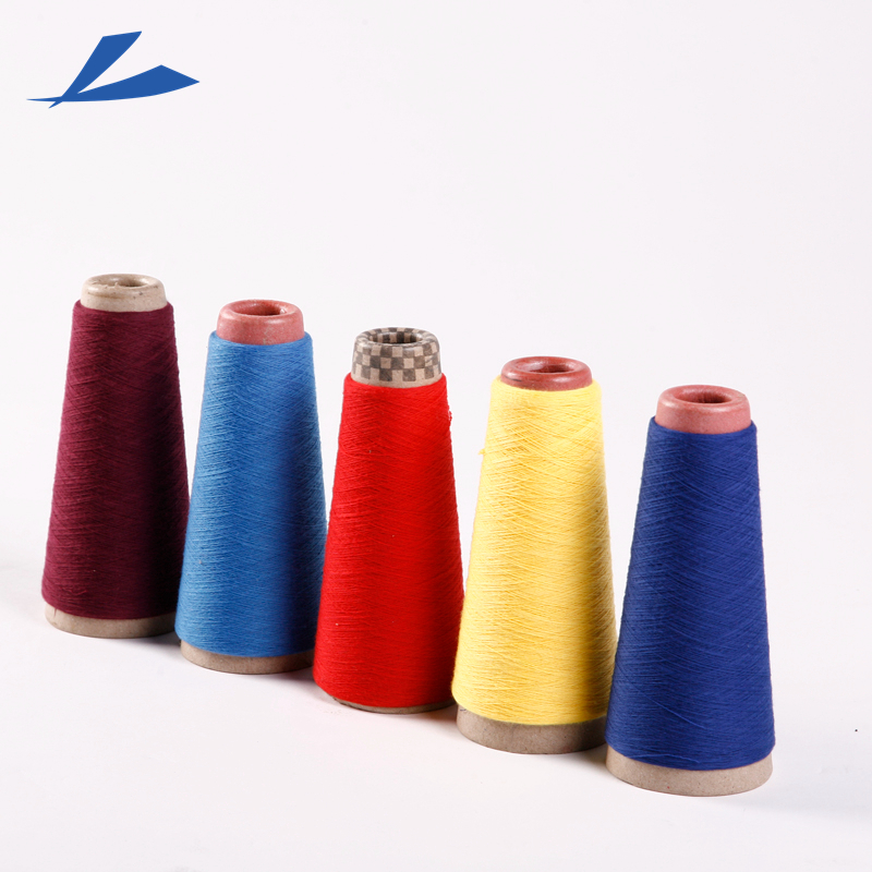 good quality textile polyester yarn bleach recycle spun polyester yarn made in china