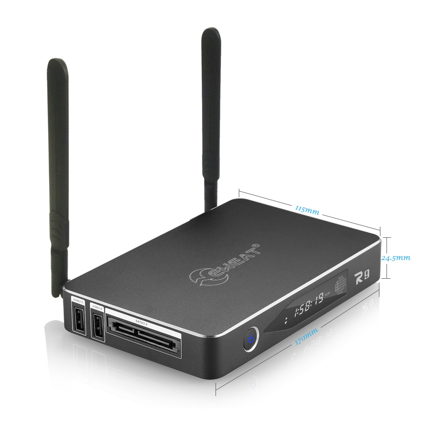 EWEAT R9 Realtak1295DD 3D 4 к HD медиаплеер Android 6,0 2GB DDR4 16 Гб памяти на носителе EMMC в формате 4K UHD, ТВ ящик медиа плеер