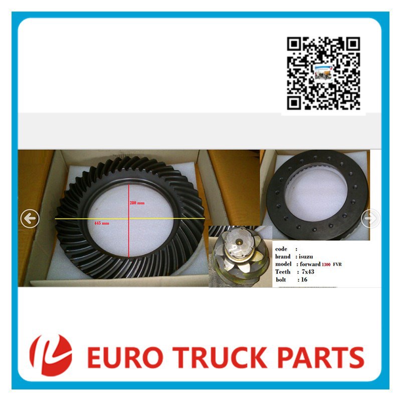 Тяжелых грузовиков oem 1-41210-408-0 вперед 1300 fvr зубы 7*43 16 болт Корона и шестерни
