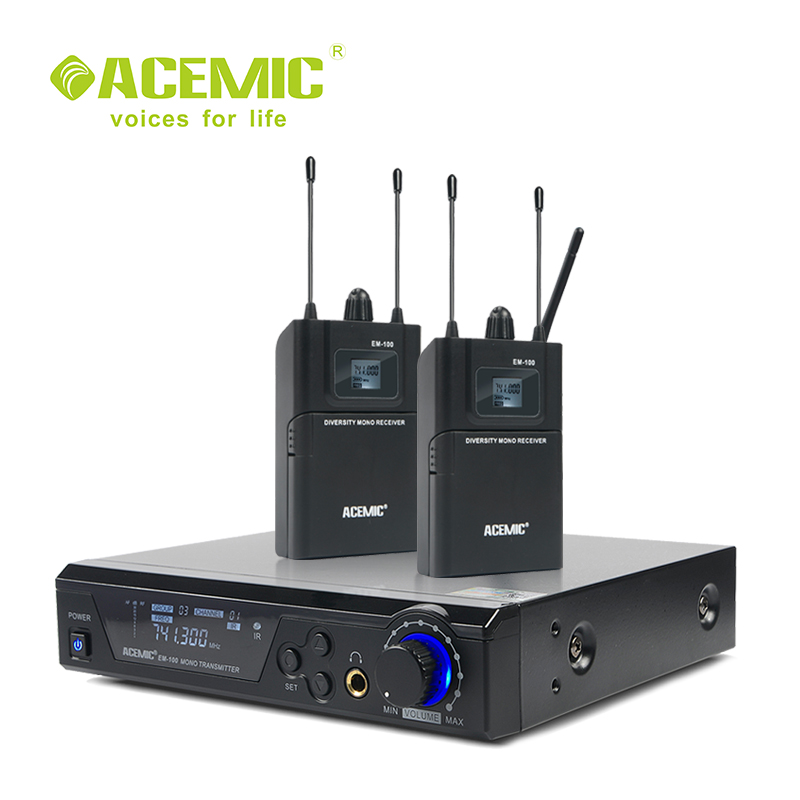 Achemic IEM EM-100 профессиональная сценическая беспроводная система контроля истинного разнообразия в ушах