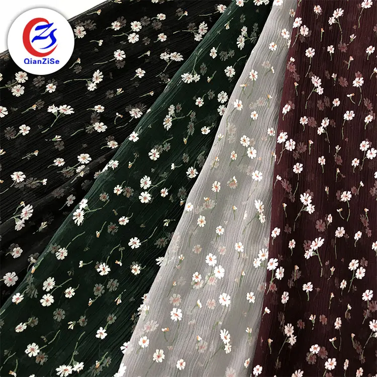 30D Polyester Fashion Satin Chiffon Digital Printing Fabric For Women's Clothing