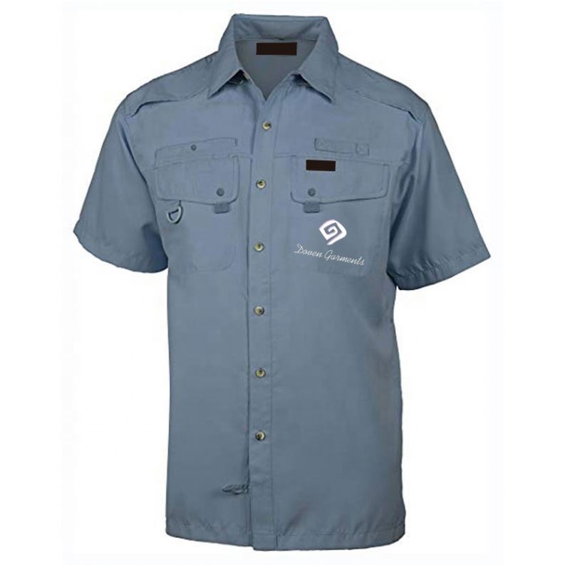 Quick-Drying Material Anti-UV Short Sleeve Fishing Shirt With Custom Logo