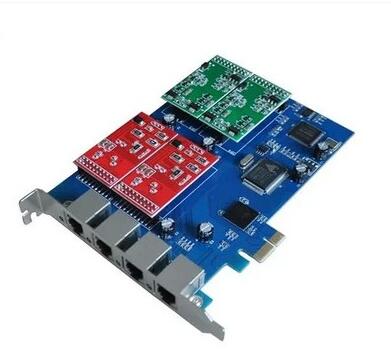 AEX410 аналоговая звездочка PCI Express card, 4 порта (FXS или FXO)