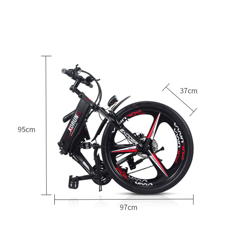 Полностью подвесной 26 "Электрический складной велосипед с 400W max интегрированным колесом