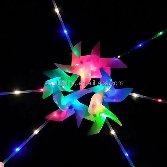Оптовая Продажа coloful мигасветодио дный светодиод ветряная светодио дный мельница LED-light игрушки в виде ветряной мельницы для детей