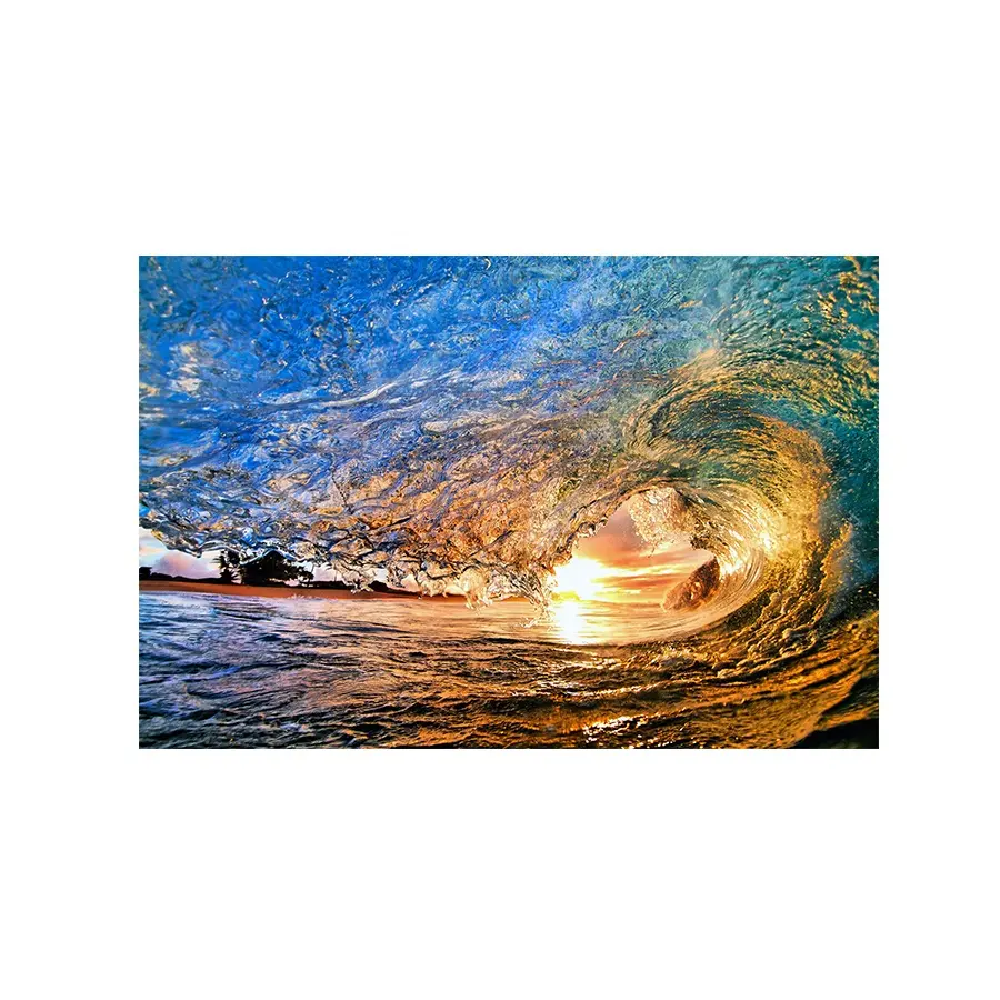 Custom Artwork Sea Wave HD UV Picture Print Acrylic Painting Wall Art