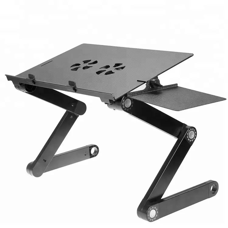 Laptop Table for Bed, Home Office Notebook PC Lap Desk Stand with Mouse Pad, Adjustable Laptop Stand