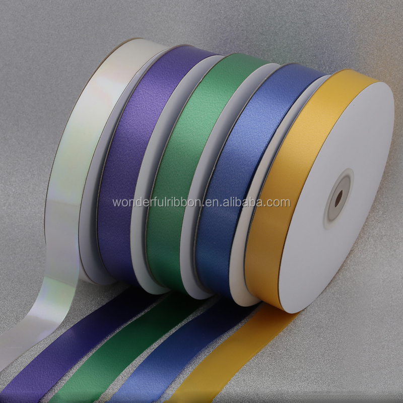 Custom printed gift packaging roll ribbon decoration satin roll ribbon for gift wrap