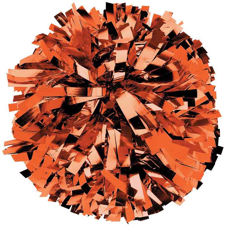 4 " Metallic orange cheer Pom Pom balls