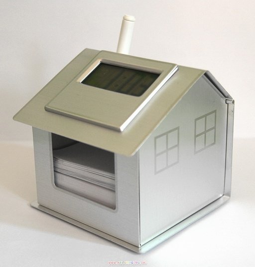 4 In 1 Memo Pad Holder / Clock / Pen / Card Holder By-1113