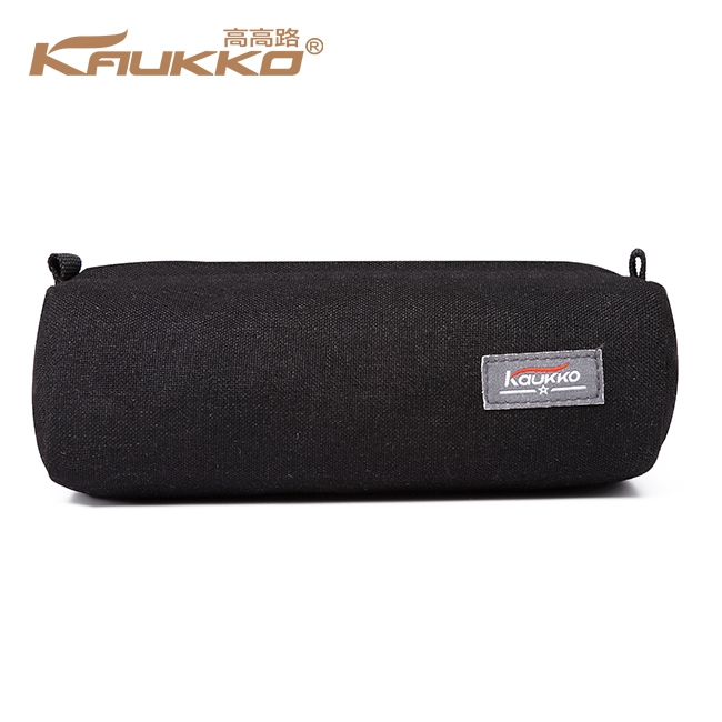 Stylish Black Cotton Canvas Men and Women Clutch Bag Boy and Girl Pencil Bags with Zipper