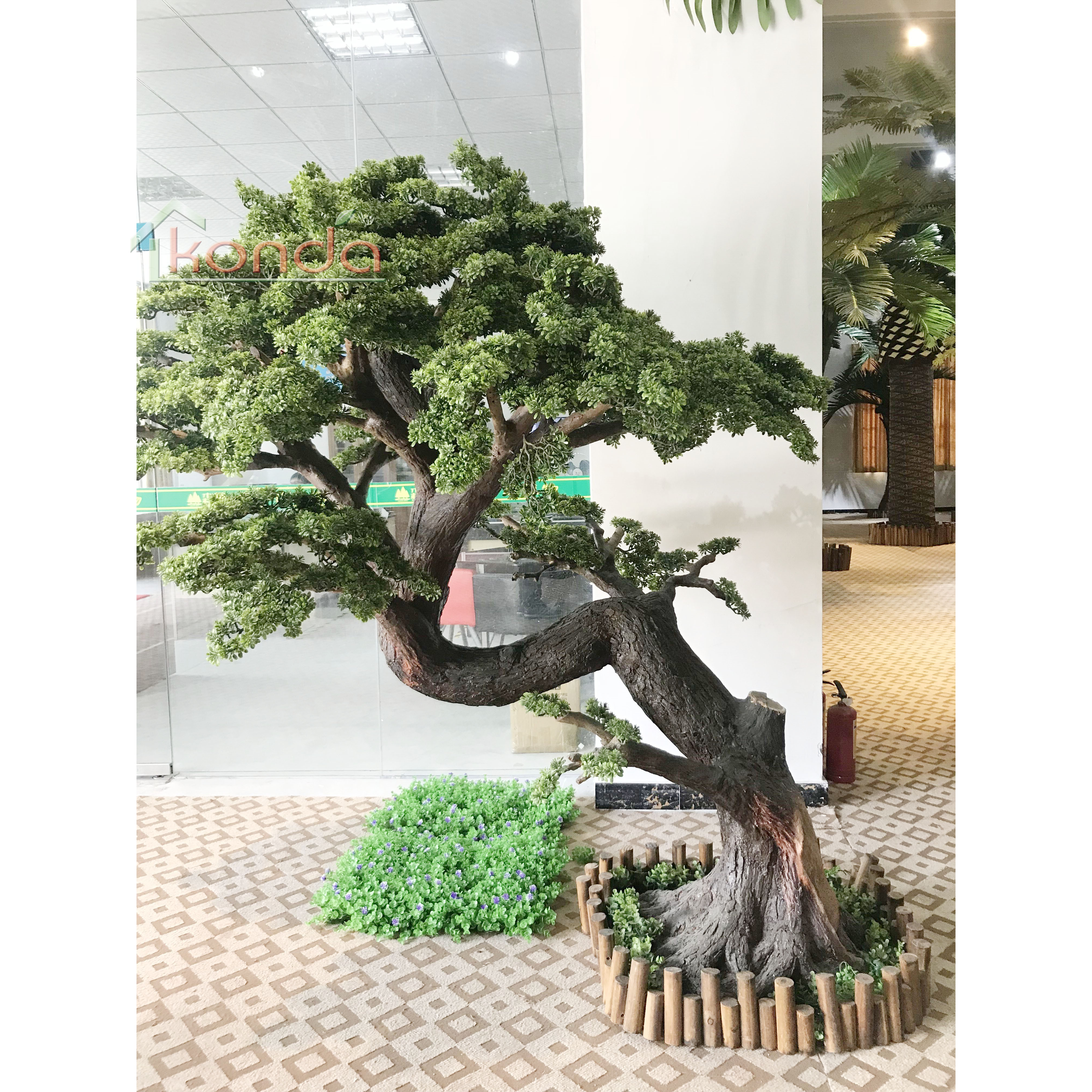 Уникальная форма искусственного фикуса microcarpa banyan дерево бонсай растение дерево