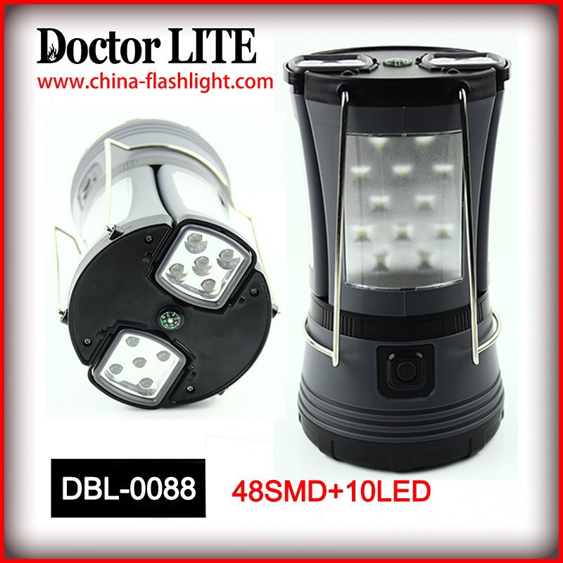 Хит продаж Многофункциональный светодиодный фонарь для кемпинга, 48SMD + 10LED пластиковый фонарь для кемпинга, 4 в 1 портативный Съемный уличный фонарь