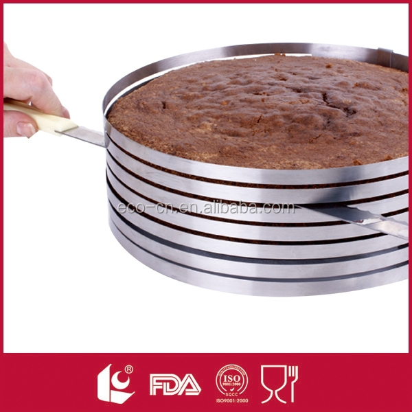 Bakeware stainless steel circle extensible layer cake slicer