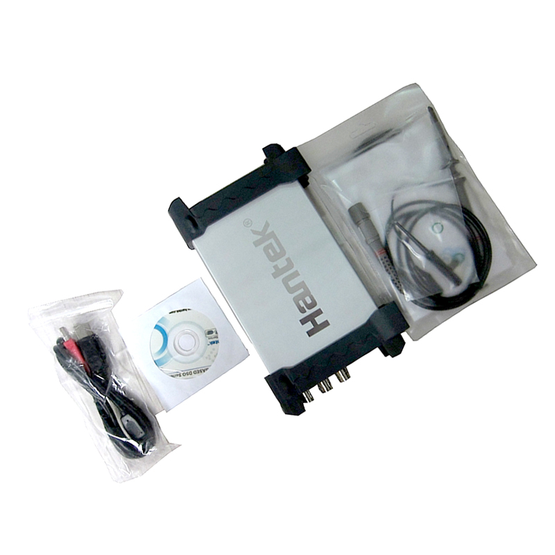 Hantek 6052BE USB ПК на основе виртуального осциллографа 50 МГц 2 канала 150MSa/s анодированный алюминиевый корпус