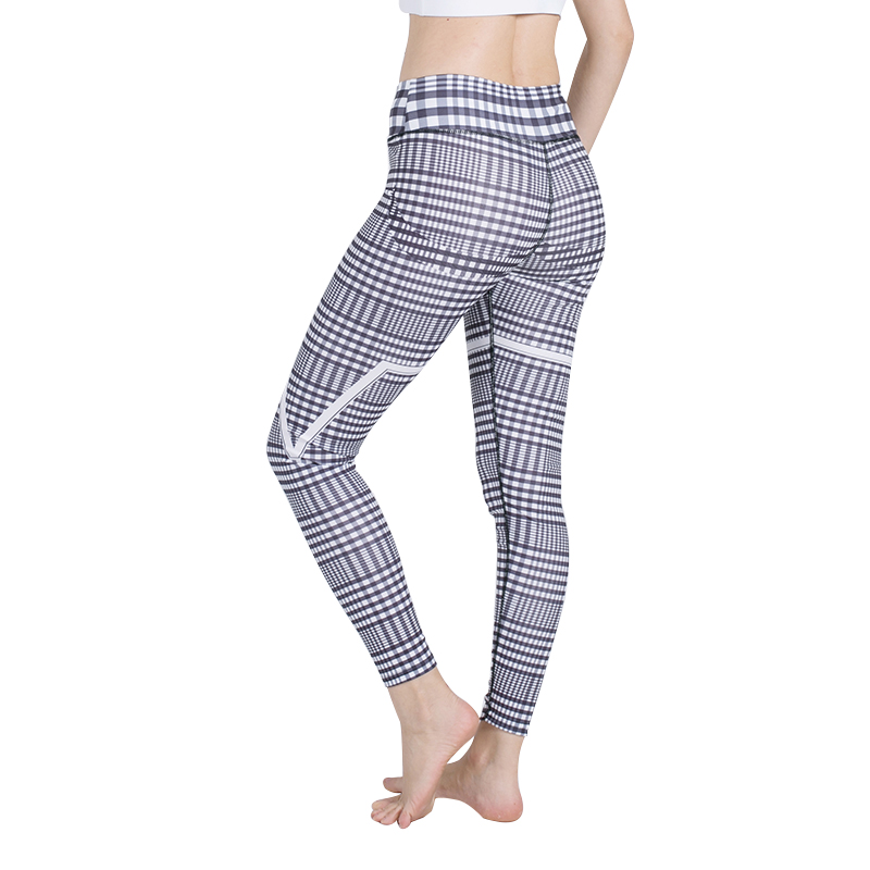 Fashion Printed Plaid Leggings for Women