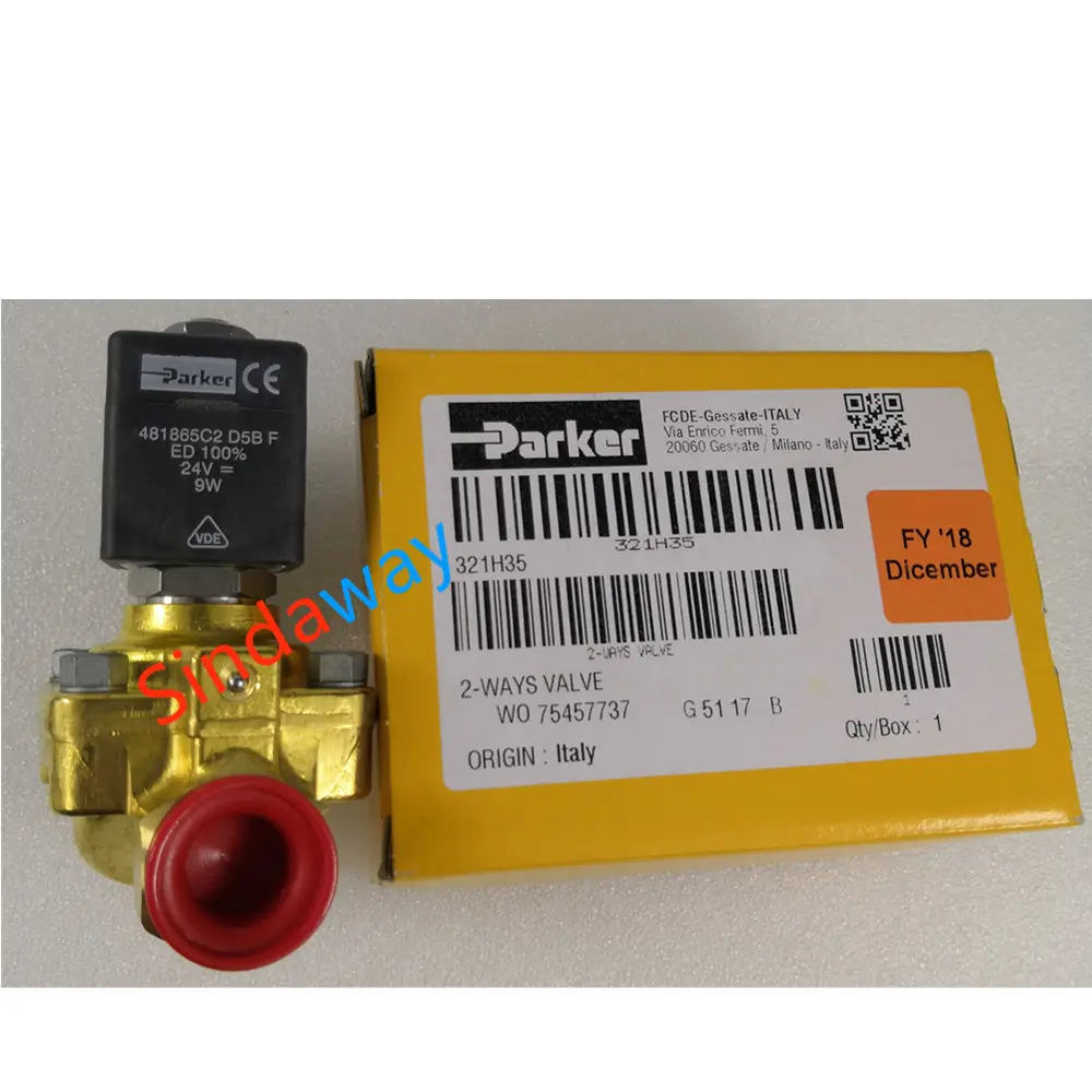 Электромагнитный клапан Parker 321H35 24V 2 канальный клапан