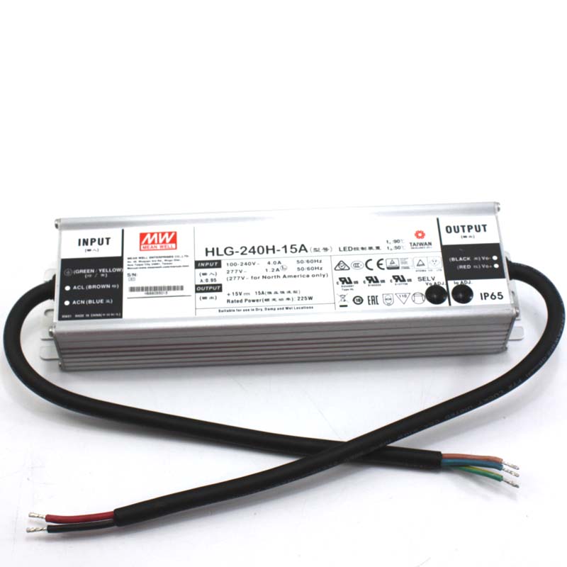 Источнике Meanwell, высокая-конец серии HLG-240H-15A 240w 15v hlg 240 meanwell светодиодный драйвер