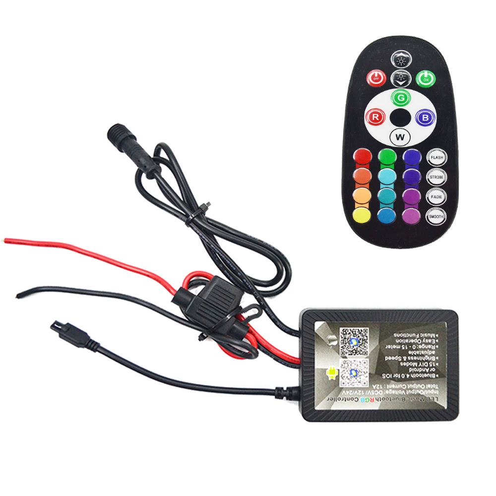 Светодиодный контроллер RGB 12 В с BLUETOOTH-водонепроницаемые соединения-приложение для IPHONE IOS / ANDROID