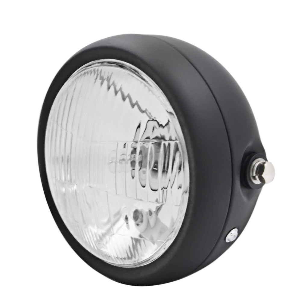 BJMOTO 1 шт. мотоцикл Matel LED 6 1/2 "Лампа проектор фара для Кафе Racer Bobber