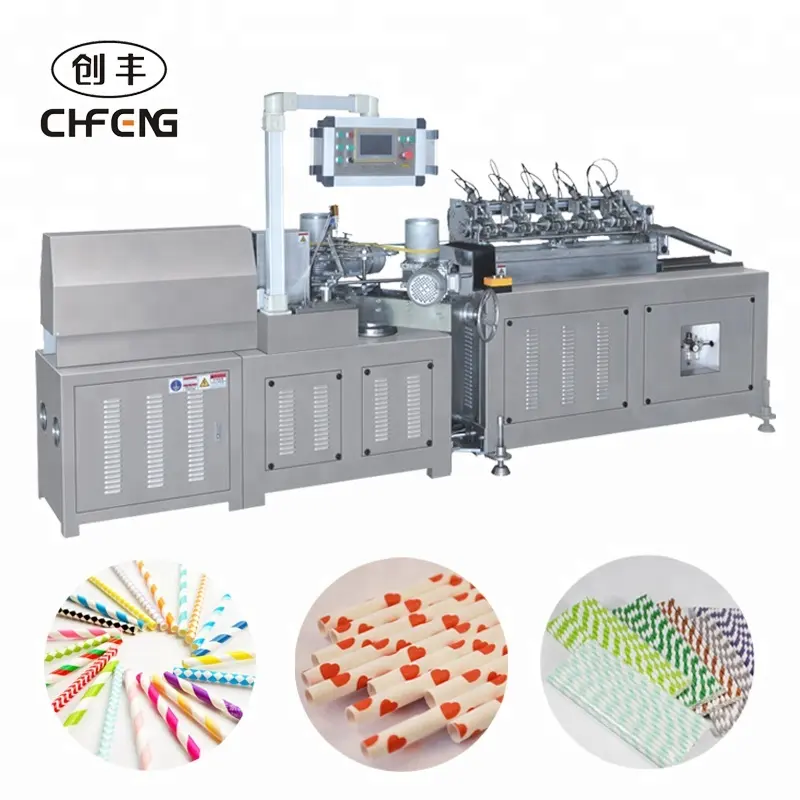 Safty High Speed Multi Cutters Drinking Paper Straw Making Machine Per Minute 200 Pcs