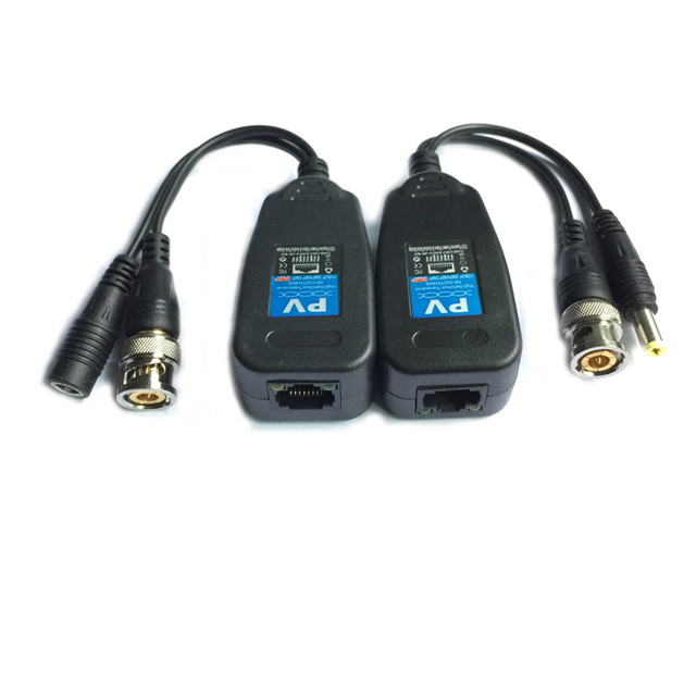 HD-CVI/TVI/AHD пассивный видеотрансмиттер с разъемом питания и RJ45 CAT5 1 пара
