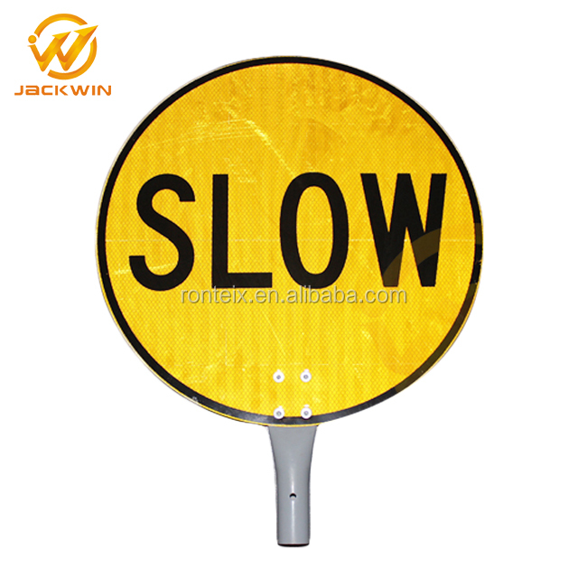 450 Mm Stop/Slow Bat Traffic Road Sign with Class 1 Reflective