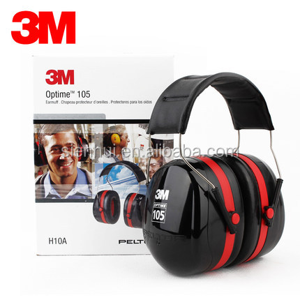 3M Наушники-вкладыши PELTOR Optime 105 H10A звуконепроницаемые защитные наушники для рабочих, Защита слуха