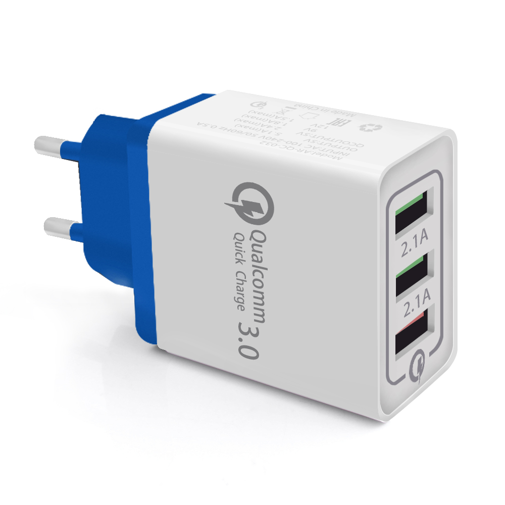 3 порта USB настенное зарядное устройство 5V 2.1A usb зарядное устройство для путешествий для телефона