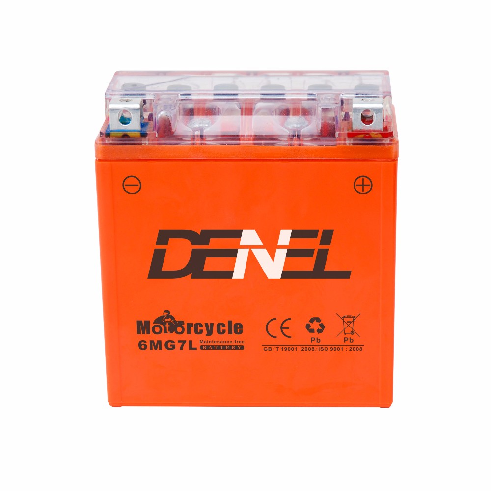 Свинцово-кислотный аккумулятор для мотоцикла 6MG7L 12V7AH nano Gel Orange Case