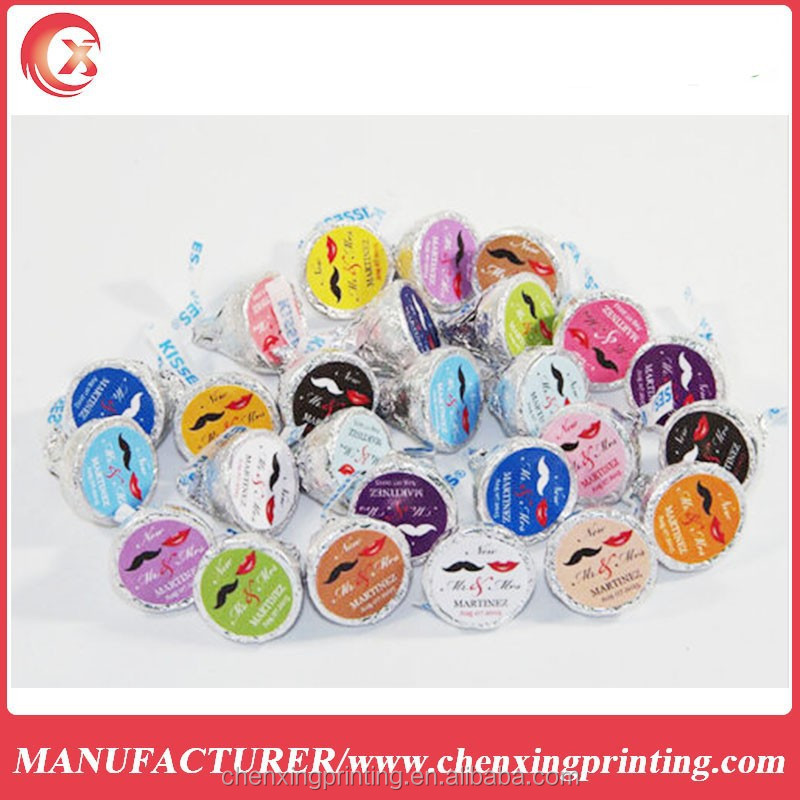 Personalized Mr&Mrs Hershey Kisses Wedding Wrapper Stickers