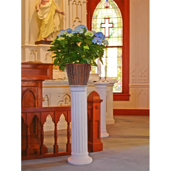 Home decoration gypsum roman pillar for plant pots