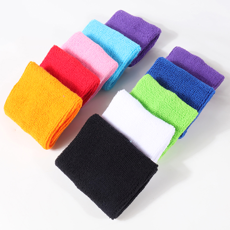 OEM product terry wristband cotton black sports sweatband