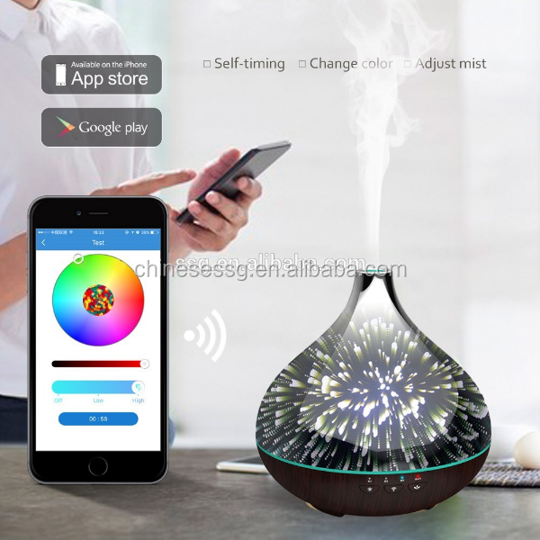 Диффузор для эфирного масла с управлением через приложение, работает с Alexa и голосовым управлением как фейерверк для ароматерапии, увлажнитель воздуха