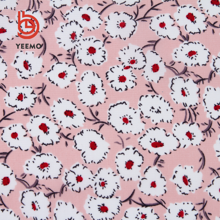 Yeemo textile 19 элегантный дизайн в наличии много тканая хлопковая ткань с цветочным принтом для рубашки или платья