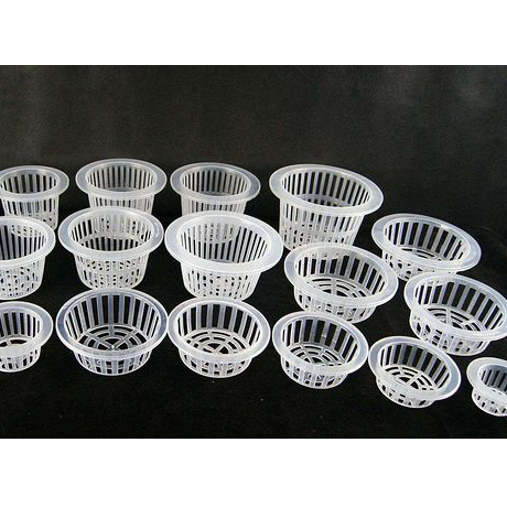 White color 6 inch 150mm size plastic net pot for home garden shallow mesh grid pot cheap price factory wholesale