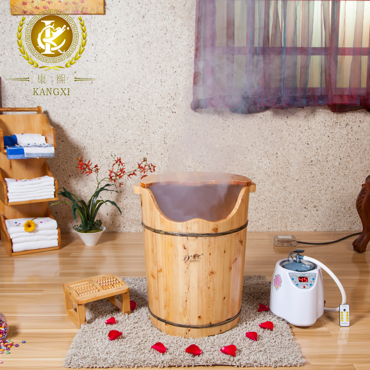 Китайская грелка для ног из кедра, паровая сауна для спа, деревянная Ванна