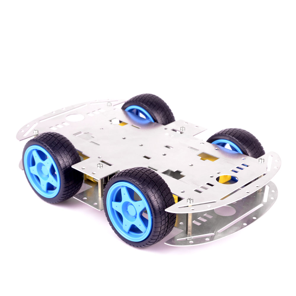 4WD умный робот шасси автомобиля алюминиевая пластина комплект для Arduinos Uno R3 проекта