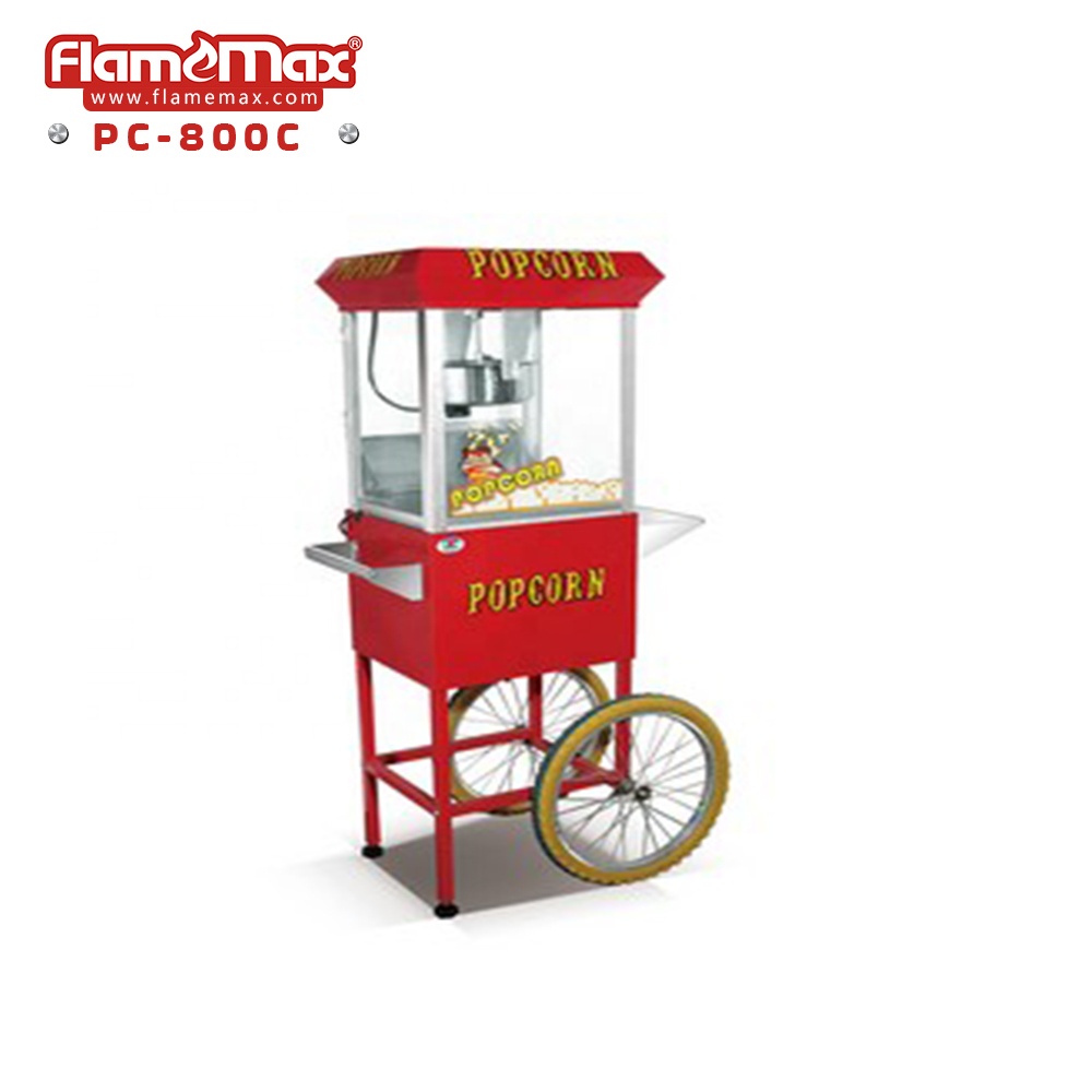 PC-800C Automatic popcorn kernals machine for sale with cart