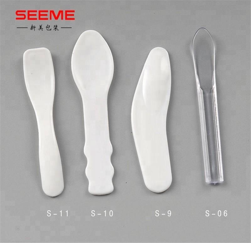 plastic hair removal cosmetic spatula plastic spoon face cream plastic spatulas in stock