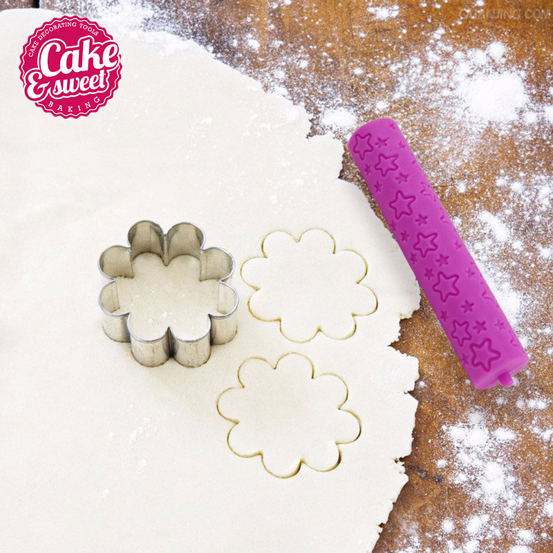 Пластиковые кружева помады декоративные тиснение Дети Мини rolling pin