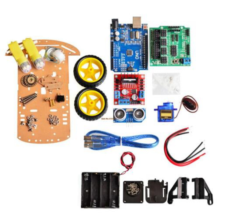 Умный автомобильный комплект 2WD для отслеживания автомобиля DIY Kit UNO r3 плата для разработки автомобиля шасси Программирование