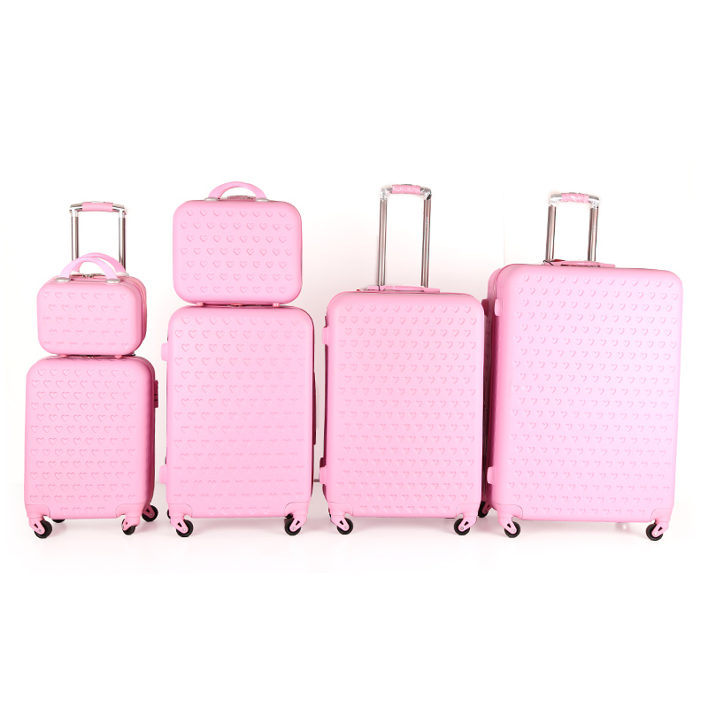 Pink luggage sets ABS luggage bags travelling Suitcase