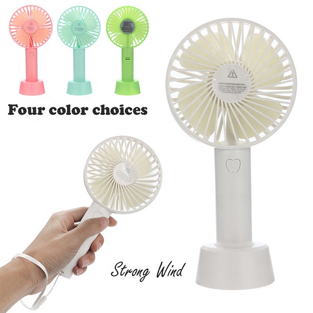 For Summer new Fashion Portable handy USB Rechargeable Mini desk Hand standing Fan