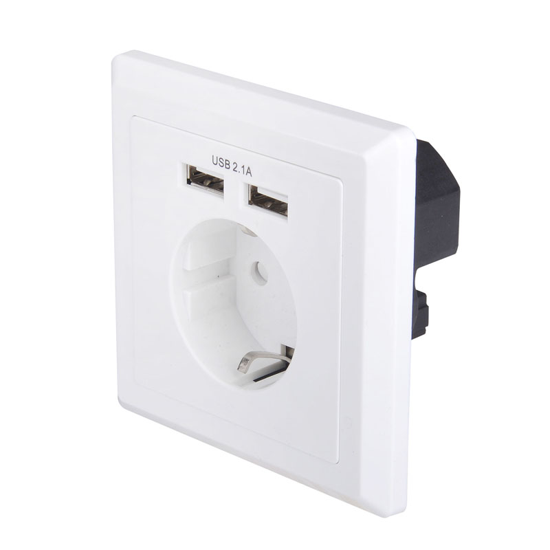 Немецкая настенная пластина 86*86 мм с USB-портами для зарядки, европейский стиль, сертификат TUV