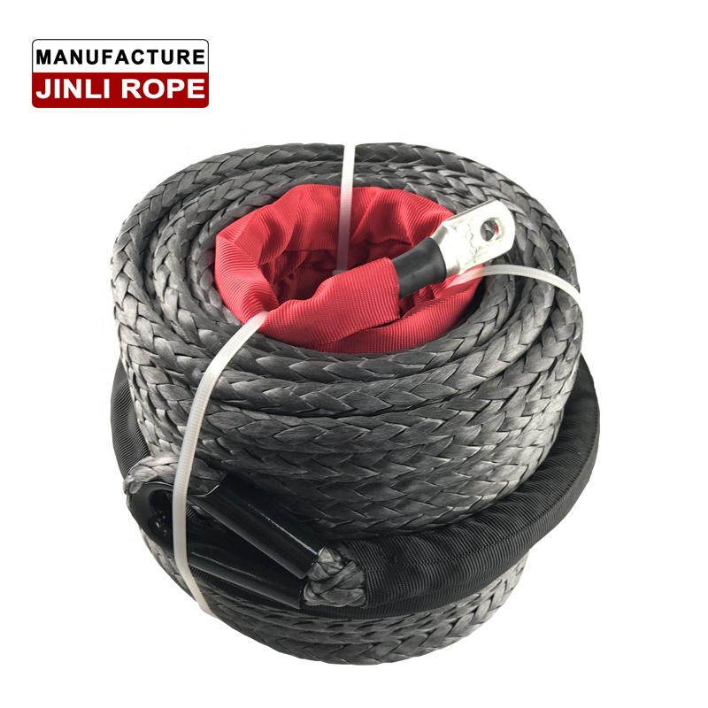 JINLI off road UHMWPE atv synthetic winch rope with g70 hook