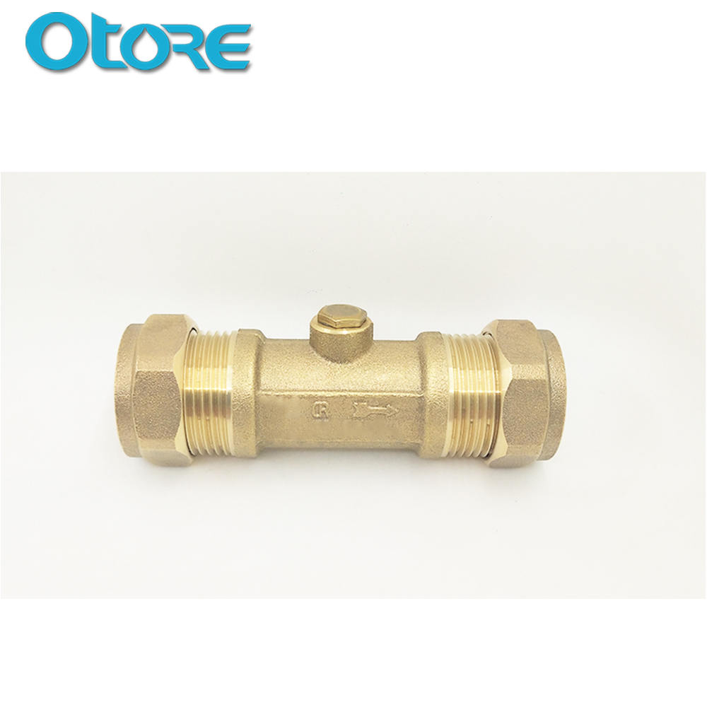 Двойной обратный клапан DZR Brass C X C 22 мм